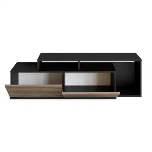 TV stolík Nexera - Black, Walnut
