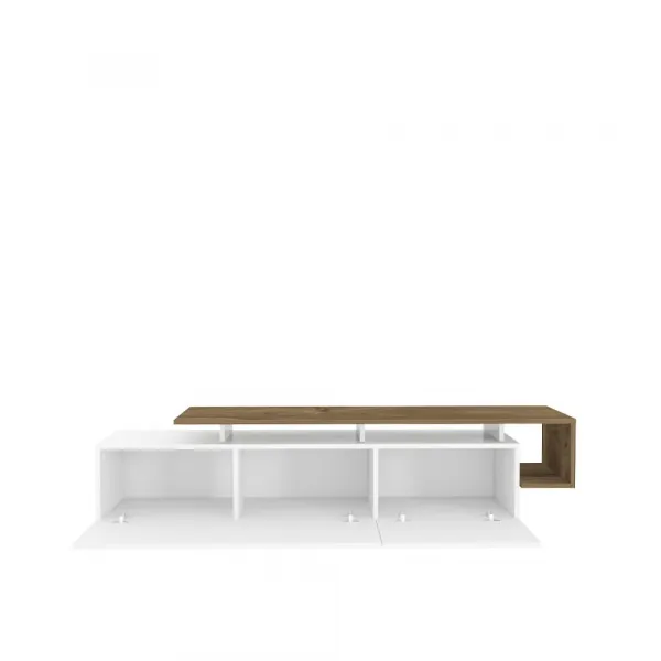 TV stolík Pia - Walnut, White