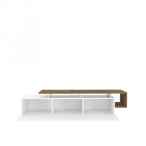TV stolík Pia - Walnut, White