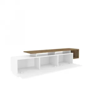 TV stolík Pia - Walnut, White
