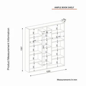 Knižnica Ample - Walnut