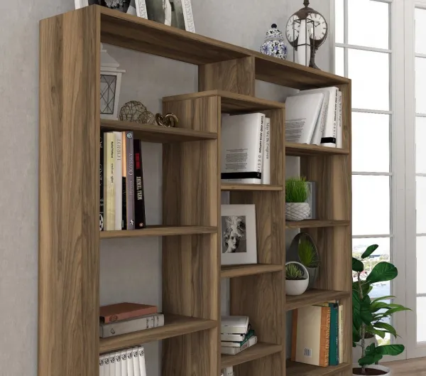 Knižnica Ample - Walnut