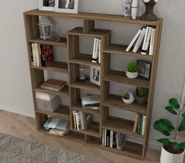 Knižnica Ample - Walnut
