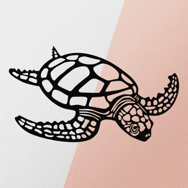 Dekoratívny kovový doplnok na stenu Caretta Caretta