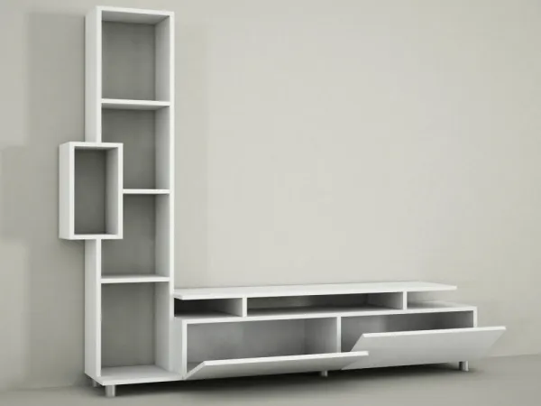 TV skrinka / Obývacia stena Tulip - White
