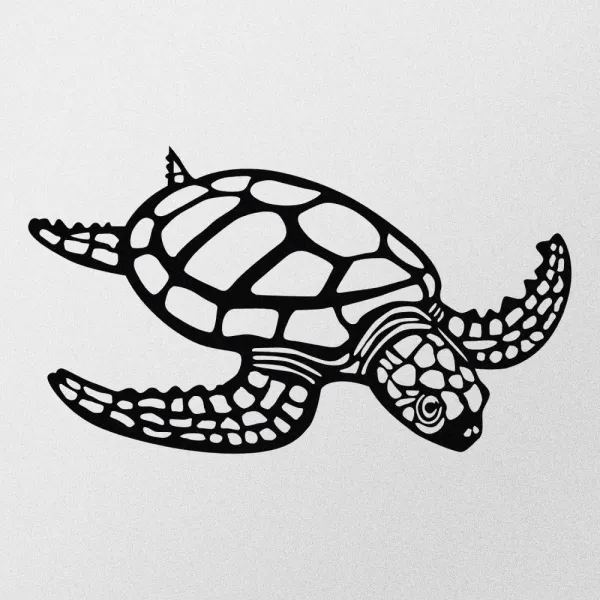 Dekoratívny kovový doplnok na stenu Caretta Caretta