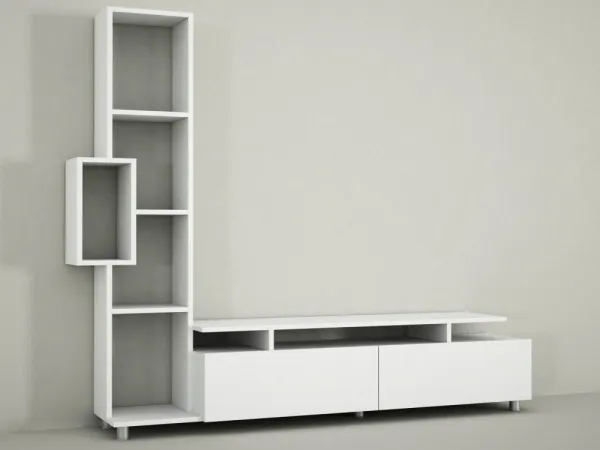 TV skrinka / Obývacia stena Tulip - White