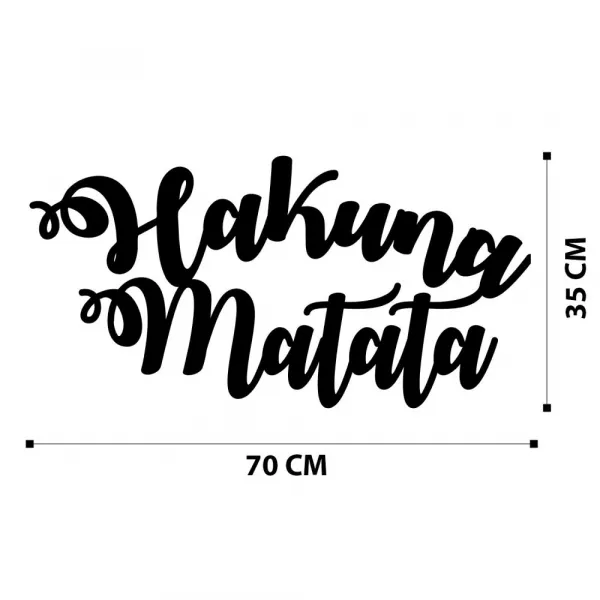 Dekoratívny kovový doplnok na stenu Hakuna Matata