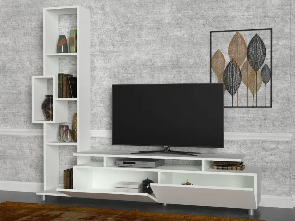 TV skrinka / Obývacia stena Tulip - White