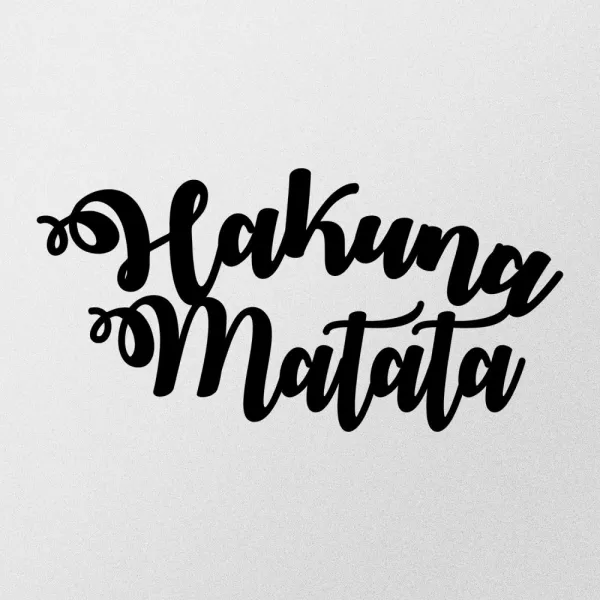 Dekoratívny kovový doplnok na stenu Hakuna Matata