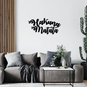 Dekoratívny kovový doplnok na stenu Hakuna Matata