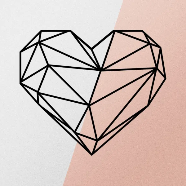 Dekoratívny kovový doplnok na stenu Heart Metal Decor