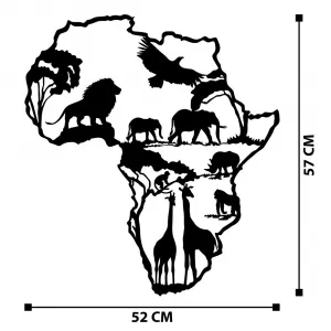 Dekoratívny kovový doplnok na stenu African 2