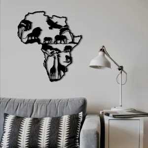 Dekoratívny kovový doplnok na stenu African 2