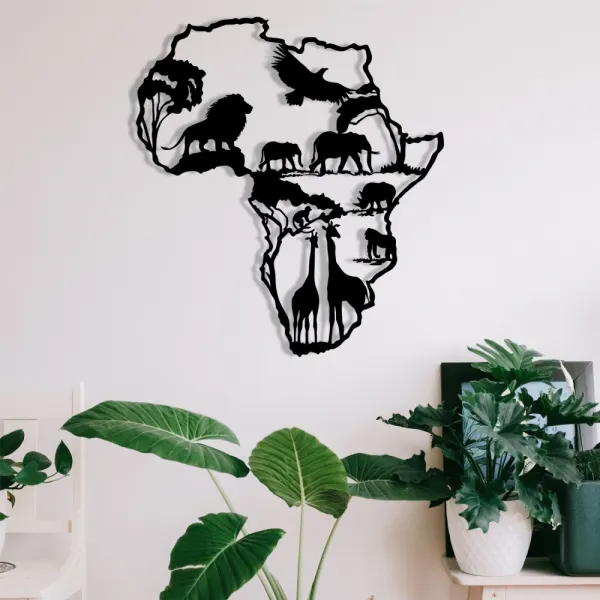 Dekoratívny kovový doplnok na stenu African 2