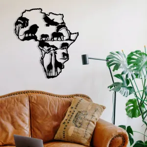 Dekoratívny kovový doplnok na stenu African 2