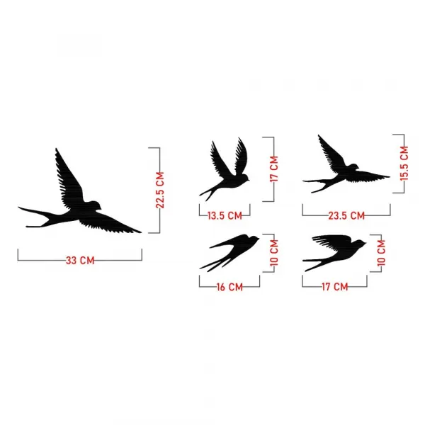 Dekoratívny kovový doplnok na stenu Crow