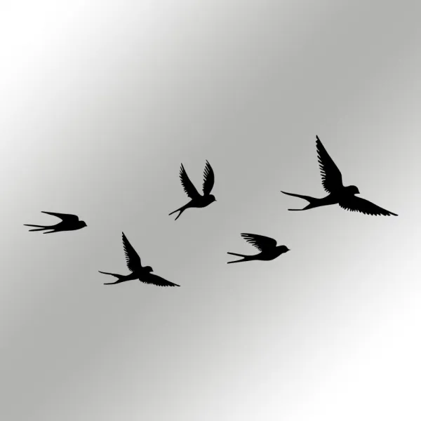 Dekoratívny kovový doplnok na stenu Crow