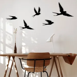 Dekoratívny kovový doplnok na stenu Crow