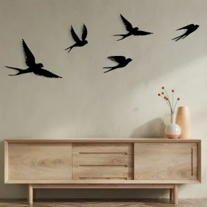 Dekoratívny kovový doplnok na stenu Crow
