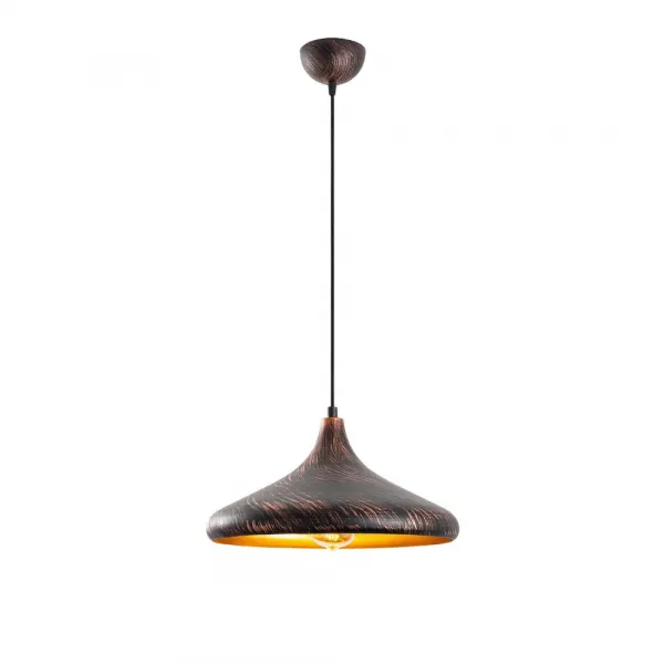 Závesný luster Barek - 11546, čierna/medená