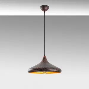 Závesný luster Barek - 11546, čierna/medená