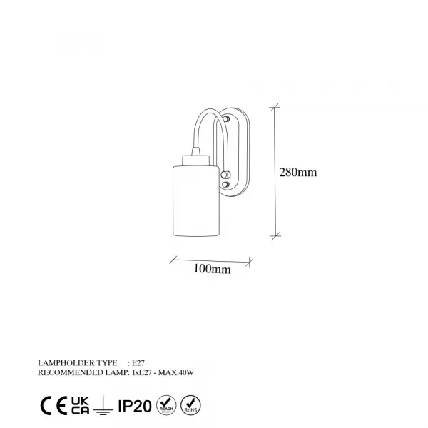 Nástenná lampa Hemikilo - 13160