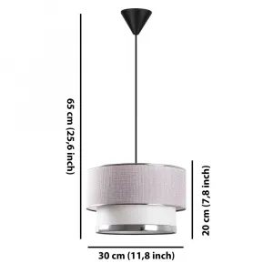 Závesný luster Cake - Light Grey, Silver