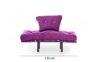 Hanah Home Křeslo Nitta Single fialové