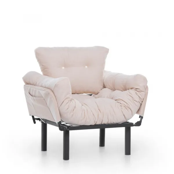 Kreslo ušiak Nitta Single - Cream