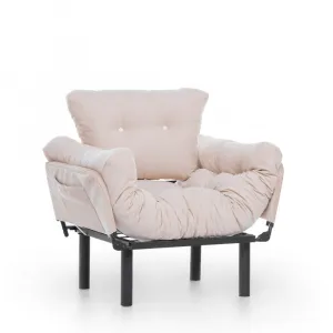 Kreslo ušiak Nitta Single - Cream