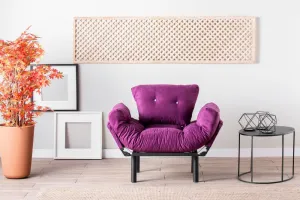 Hanah Home Křeslo Nitta Single fialové