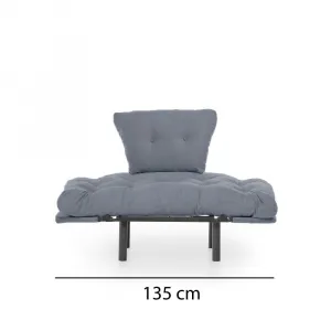 Kreslo ušiak Nitta Single - Grey