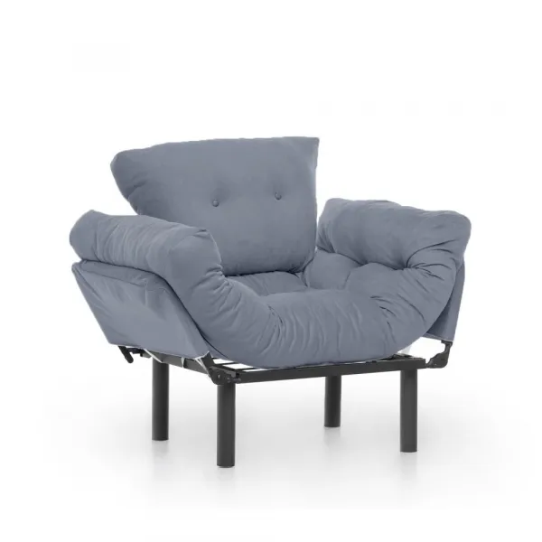 Kreslo ušiak Nitta Single - Grey