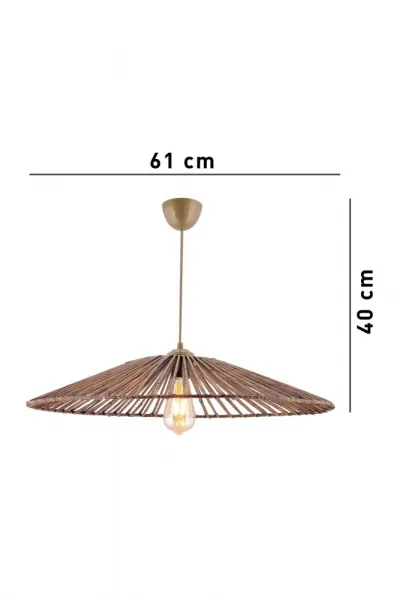 Závesný luster Conic, hnedá