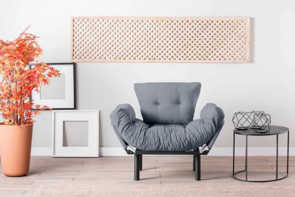 Kreslo ušiak Nitta Single - Grey