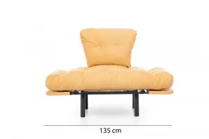 Kreslo ušiak Nitta Single - Mustard