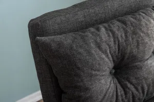 Hanah Home Rozkládací křeslo Single Sando tmavě šedé
