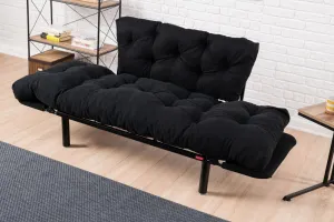 Dvojmiestna rozkladacia pohovka Nitta - Black
