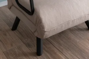 Hanah Home Rozkládací křeslo Single Sando krémové