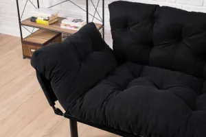 Dvojmiestna rozkladacia pohovka Nitta - Black