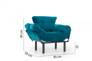 Kreslo ušiak Nitta Single - Petrol Green