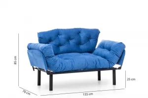 Dvojmiestna rozkladacia pohovka Nitta - Blue