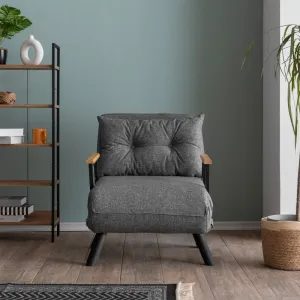 Hanah Home Rozkládací křeslo Single Sando světle šedé