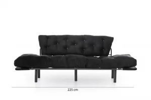 Trojmiestna rozkladacia pohovka Nitta Triple - Black