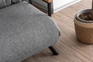 Hanah Home Rozkládací křeslo Single Sando světle šedé