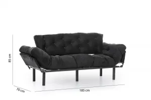 Trojmiestna rozkladacia pohovka Nitta Triple - Black