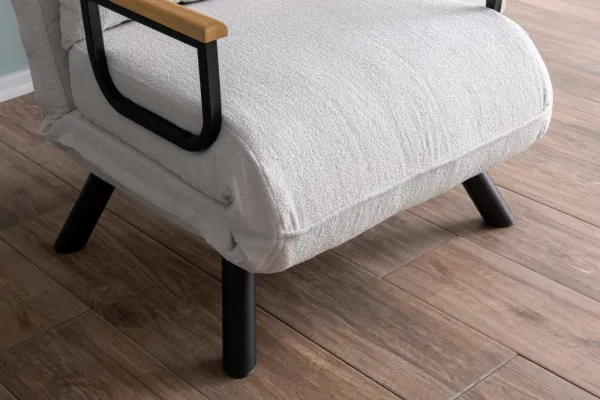 Hanah Home Rozkládací křeslo Single Sando bílé