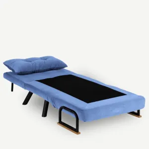 Hanah Home Rozkládací křeslo Single Sando modré