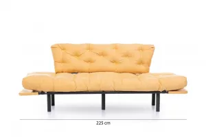 Trojmiestna rozkladacia pohovka Nitta Triple - Mustard